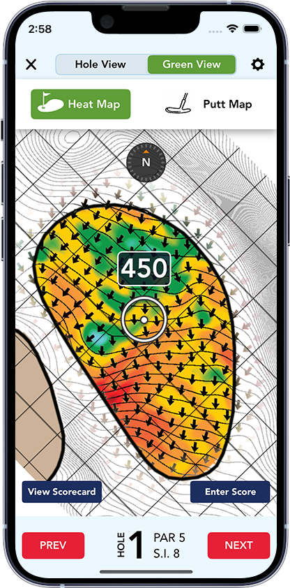 Rotating 3D Green Heat Map